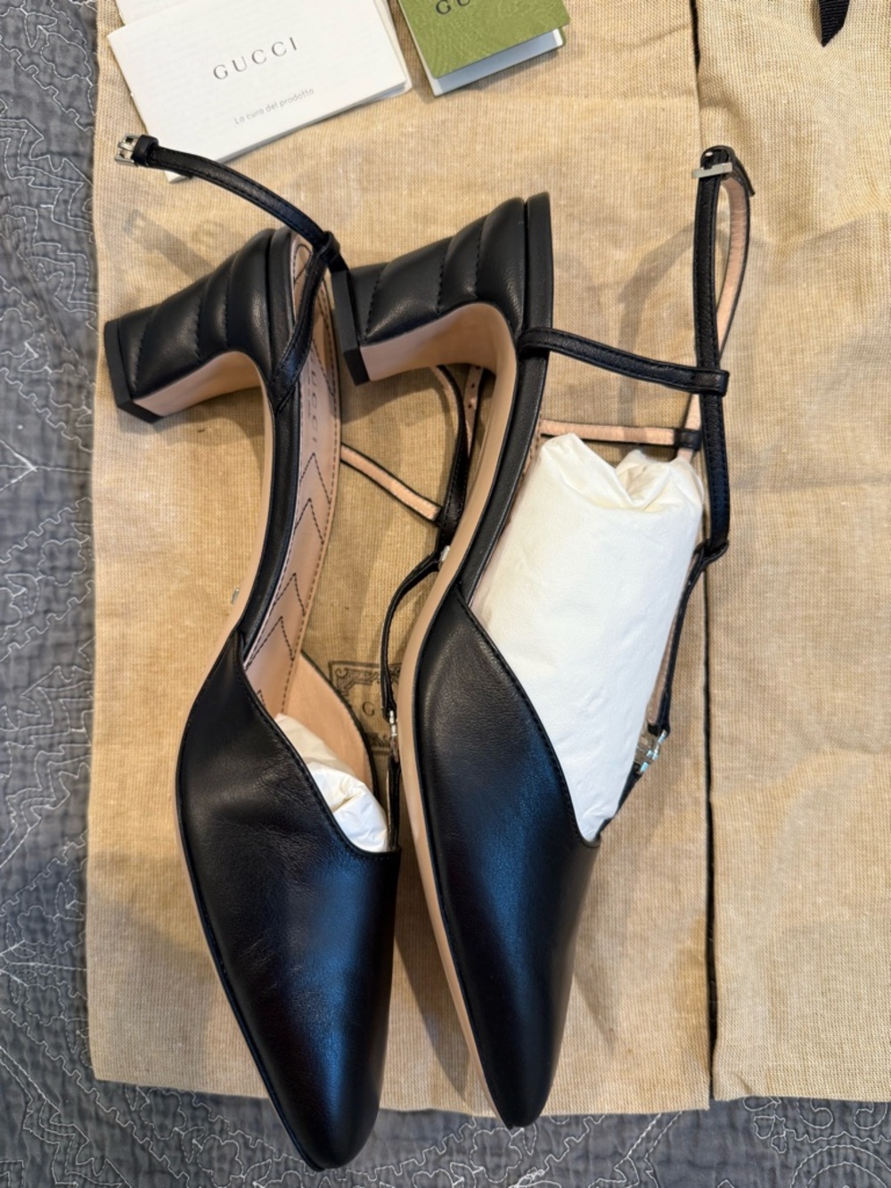 Gucci  Black Strappy High Heels